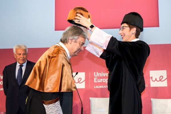 Antonio Guterres, Honoris Causa por la Universidad Europea