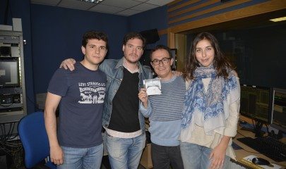 Coque Martín, de Los Vengadores, con el equipo de UEMdía