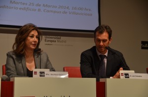 Ana Rosa y Luis Calandre durante la ponencia.