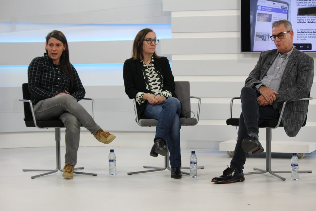 Gemma Robles, Jorge Fauró y Nekane Chamorro de Prensa Ibérica