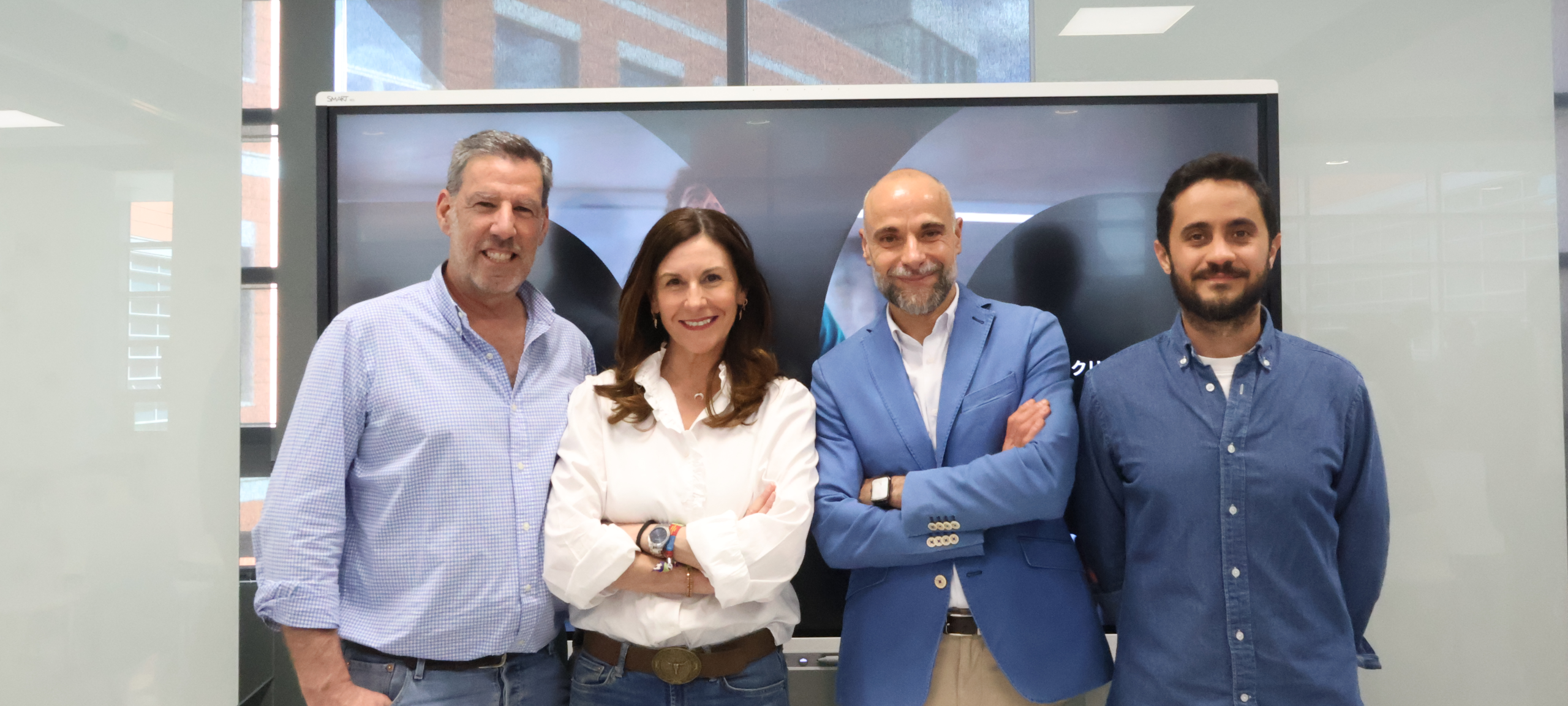Nuria Santa Cruz, Borja Martín Lunas, Carlos Mosa y Jorge Sánchez Estrade en el iBridge de la UE. Foto: Marianella Pelosi.